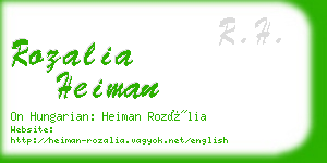 rozalia heiman business card